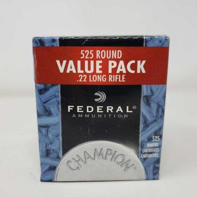 
#8618 â€¢ 525 Rounds Of .22 LR 36 Grain Hollow Point Copper-Plated