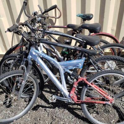 30012	

Five Mountain Bicycles
Surrounding Items Not Included!!