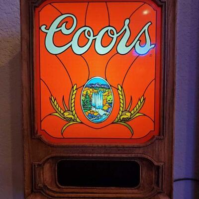 #2612 â€¢ Light Up Coors Bar Display
