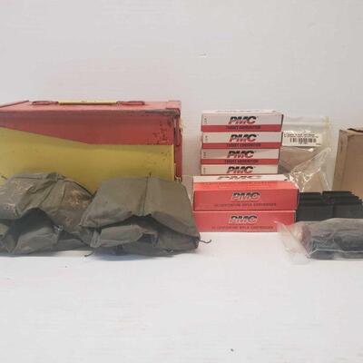 #8002 â€¢ 246 Rounds Of .30-06 SPRG 150 Gr, 44 7.92 MM, 10 30-06 Case And Primer, 12 M1 Garand Clips, M1 Ga...