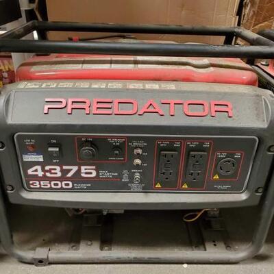 2550	

Predator Gas Generator
Predator Generator has 4375 max starting watts and 3500 running watts
