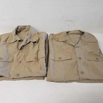 #8308 â€¢ 4 Air Force Khakie Shirts With Senior Airman Rank