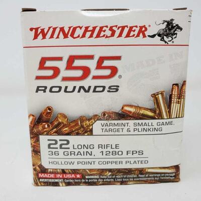 #754 â€¢ Approx 555 Rounds Of 22 LR 36 Grain 1280 FPS- Hollow Point Copper Plated