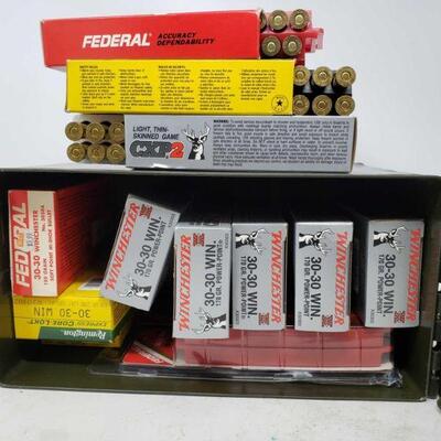 8664	

One Ammo Box with 260 30-30 cartidges
Brands inude win hester, remington, and federal