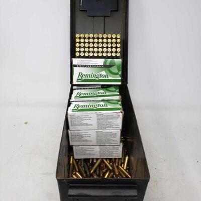 8672	

One Ammo box with 400 rounds of remington .30 carbine and more loose .30 carbine rounds
One Ammo box with 400 rounds of remington...