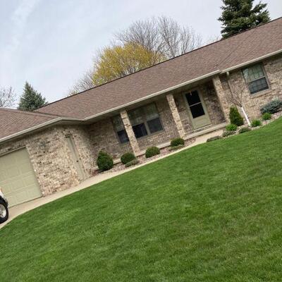 The house is so long, I had to angle the camera.
