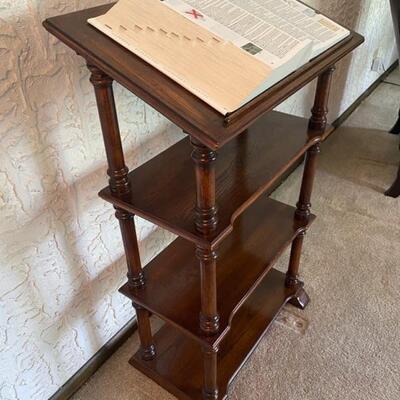Vintage Library Stand - 22" Wide x 14" Deep x 40" Tall - $160