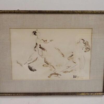 1125	FRAMED PAINTING SIGNED CHAIM GROSS, 14 1/2 IN 9 1/2 IN
