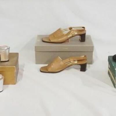 1273	LOT OF FIVE PAIRS OF WOMENS SHOES IN ORIGINAL BOXES. LOT INCLUDES SAKS FIFTH-AVENUE, TINTOLETTO (SIZE 7) AND TWO PAIRS COLE HAAN....