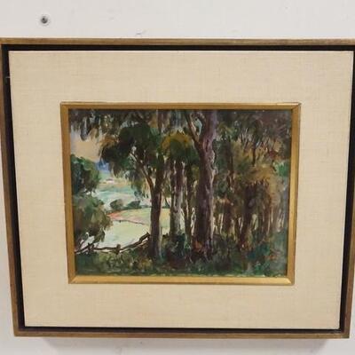 1189	HENRY GASSER FRAMED PAINTING, LANDSCAPE, 9 1/2 IN X 7 1/2 IN IMAGE SIZE
