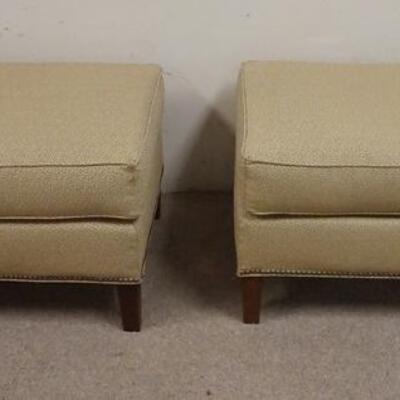 1082	PAIR OF UPHOLSTERED FOOT STOOLS, 28 IN X 21 IN X 18 IN HIGH
