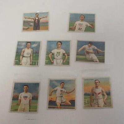 1040	8 HASSAN CIGARETTE CARDS OF ATHLETES
