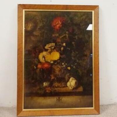 1290	FLORAL STILL LIFE PRINT, 25 1/2 IN X 34 1/2 IN INCLUDING FRAME
