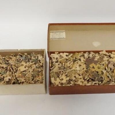 1146	LOT OF 2 ANTIQUE WOOD JIG SAW PUZZLES, NUMBER OF PIECES UNCERTAIN
