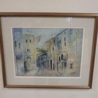 1186	FRAMED PASTEL SIGNED LOWE, 15 1/2 IN X 12 IN IMAGE
