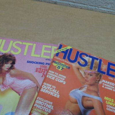 Vintage Hustler magazines