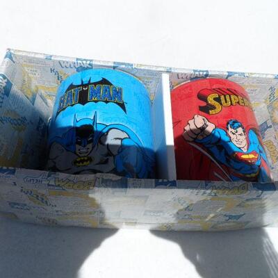 Batman and superman collectors coffee mugs