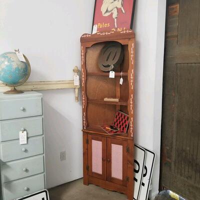 Vintage corner hutch