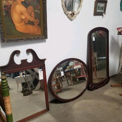 Even more vintage mirrors - all wood framed with original mirrors