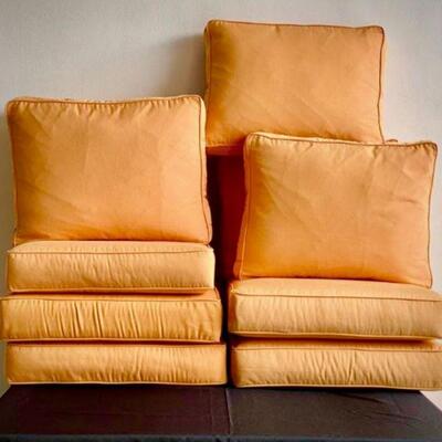 Restoration Hardware Sunbella fabric patio cushions