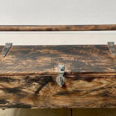 Vintage handmade wood tool carry all