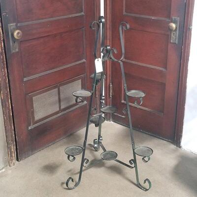 Unique wrought iron candle/plant stand