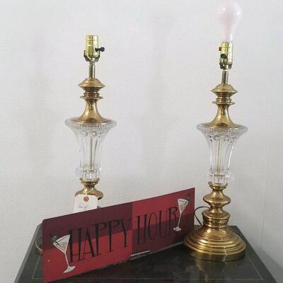 Smaller crystal lamp set in great working condition!