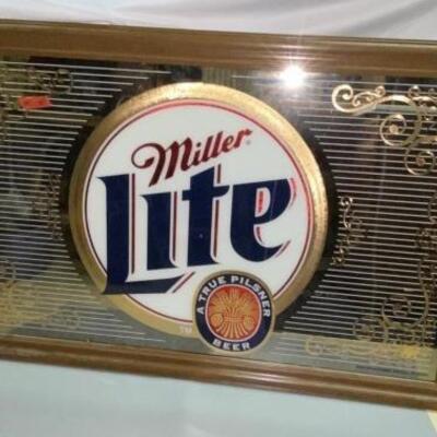 Miller Lite Bar Sign Mirror
