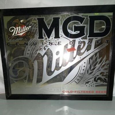 Miller MGD Bar Sign Mirror