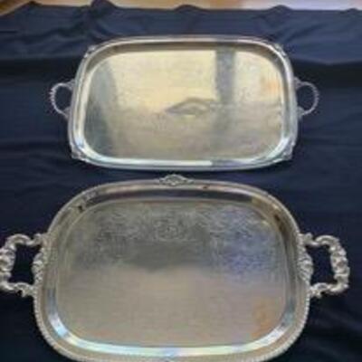 WCT049 - SILVER PLATED SERVING TRAYS