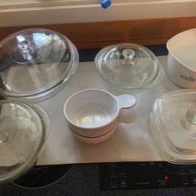 WCT036 - LOT OF PYREX CASSEROLE DISHES & CORNING*WARE