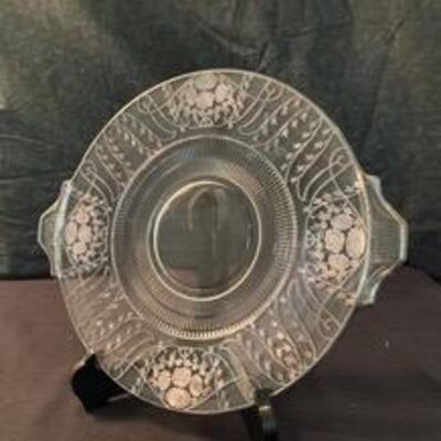 WCT006 - CRYSTAL PLATE WITH STERLING SILVER OVERLAY