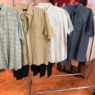 Men's Large Shirts Short and Long Sleeved Cleaned and PRessed