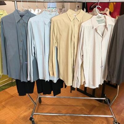 Men's Large Shirts Short and Long Sleeved Cleaned and PRessed