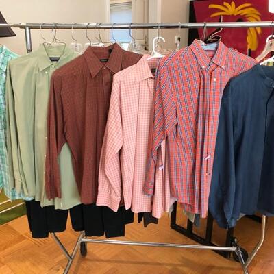 Men's Large Shirts Short and Long Sleeved Cleaned and PRessed