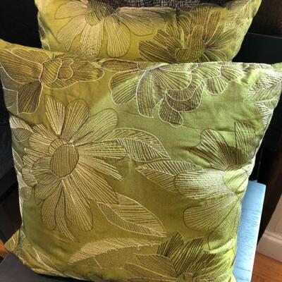 Green decorative pillow