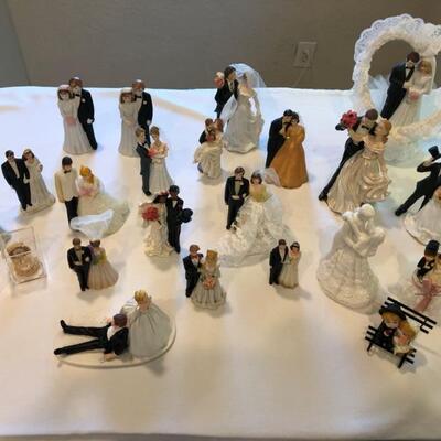 Vintage wedding cake toppers