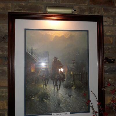 This G. Harvey Limited Edition print is called, "The Ties of Home. It is personally signed (double signature) by G. Harvey. 355/1250...