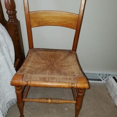 Antique chair with rush seat