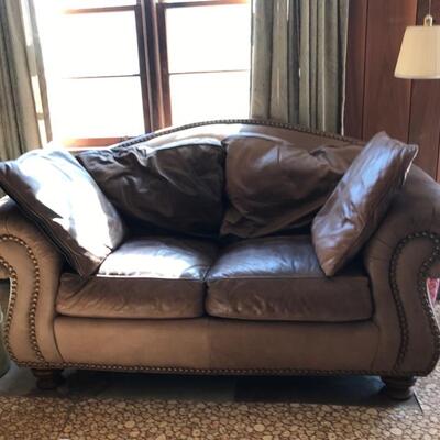 leather settee $79
64 X 39 X 37"