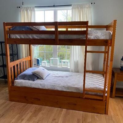 Bunk Beds. Cherry Wood. Excellent Condition. Twin Beds. Bottom Drawer for Extra Storage. $450.00