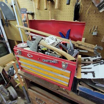 Craftsman toolbox and axe