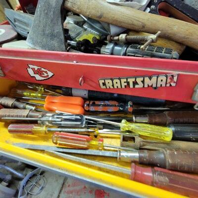 Craftsman tool box with screwdrivers