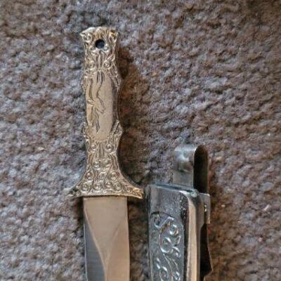 Small ornate dagger and case
