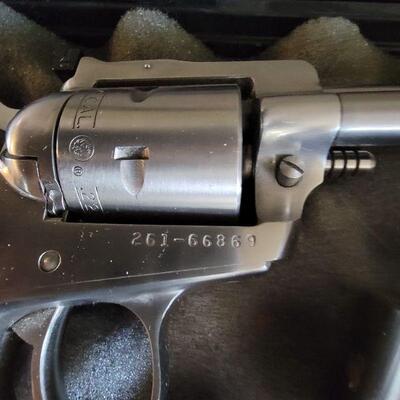 Ruger 22 single six silver revolver