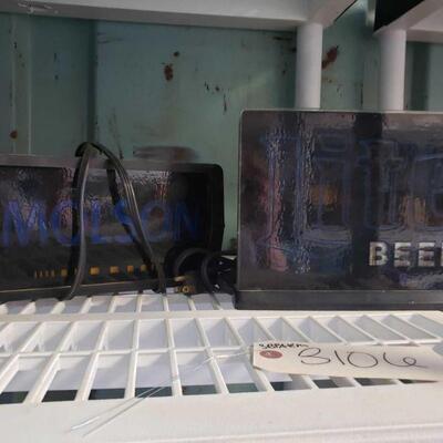 3106	

Miller Lite And Molson Light Up Signs
Measures Approx