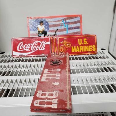 2312	

Alan Jackson Metal Frame, US Marines Plates, Coca Cola License Plate, Western Plaque
Alan Jackson Metal Frame, US Marines Plates,...