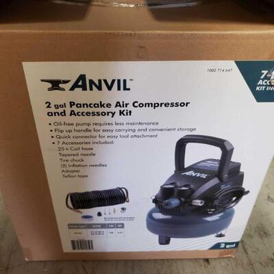 #7542 â€¢ Anvil 2 GAL Pancake Air Compressor and Accessory Kit