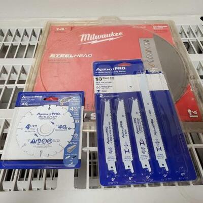 #2338 â€¢ Milwaukee Steel Head Diamond Cut-Off, 4 1/2" Metal Cutt-Off, Bi-Metal Reciprocating Blades