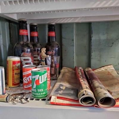 3108	

Budweiser Mugs, Bottles, And More And Old Soda Cans
Budweiser Mugs, Bottles, And More And Old Soda Cans